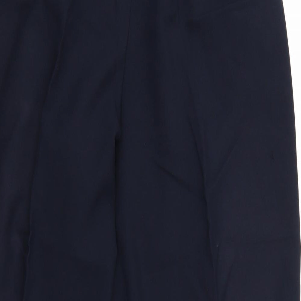 Womens UK Size 16 Bonmarché Regular Fit Cropped Blue Trousers