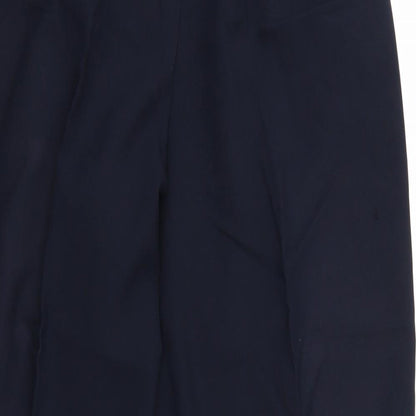 Womens UK Size 16 Bonmarché Regular Fit Cropped Blue Trousers