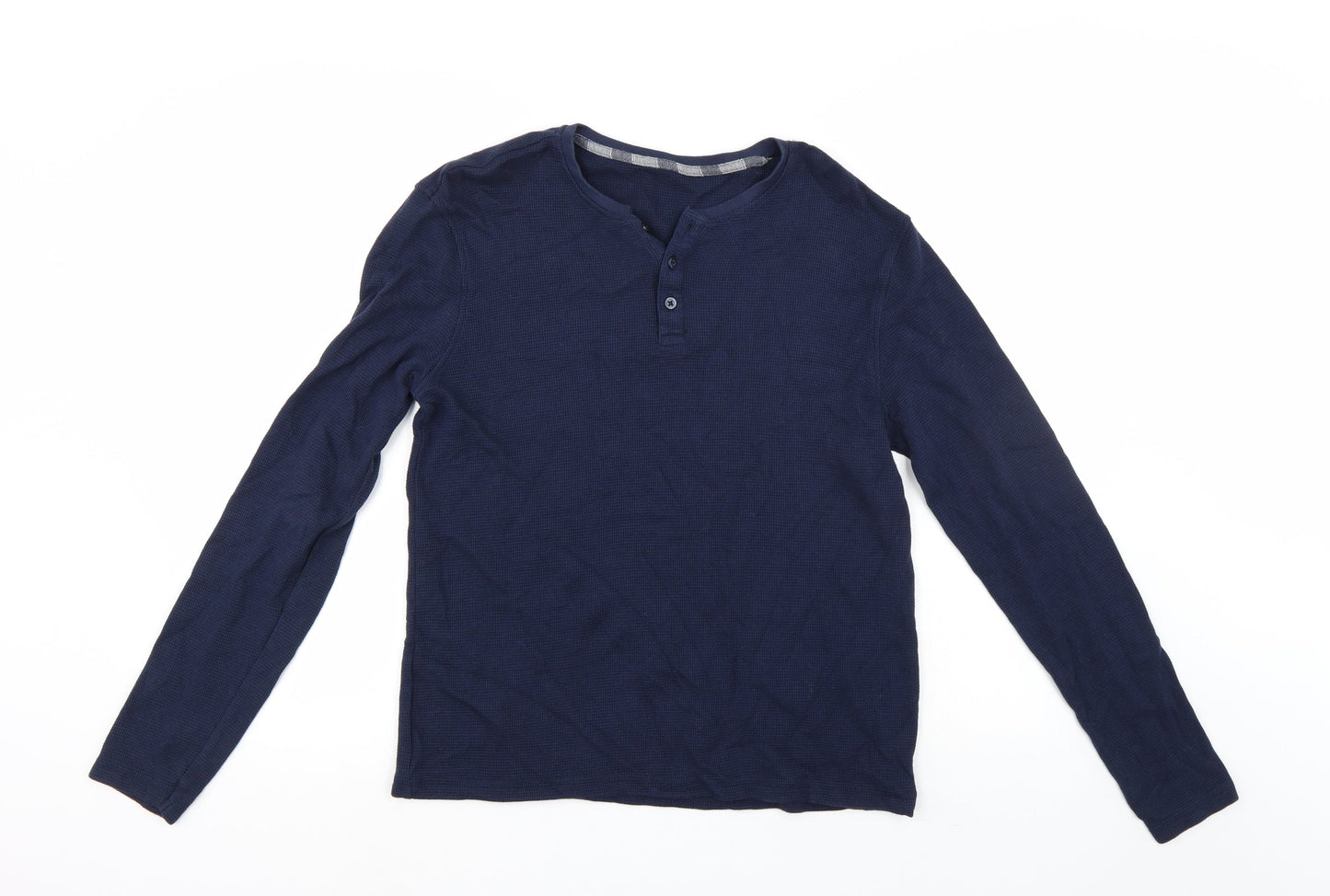 George Mens Blue   Henley Jumper Size S