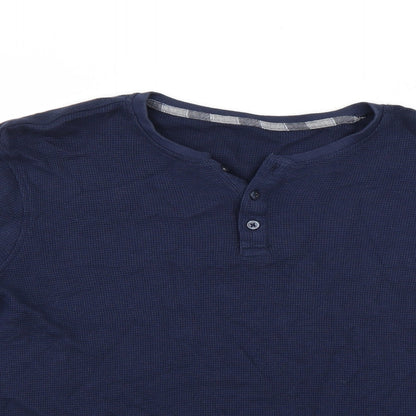 George Mens Blue   Henley Jumper Size S