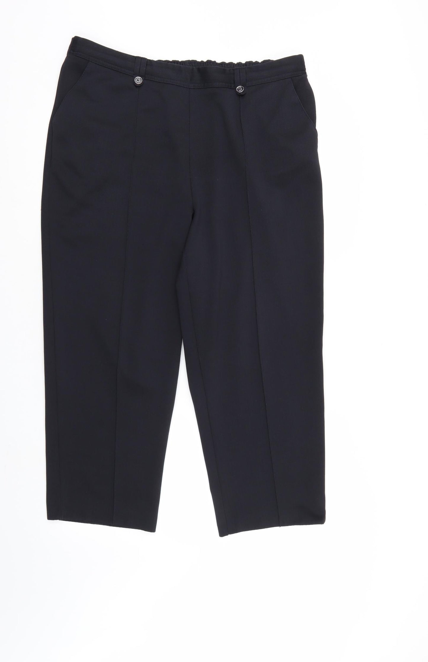 Womens UK Size 16 BM Regular Fit  Black Trousers