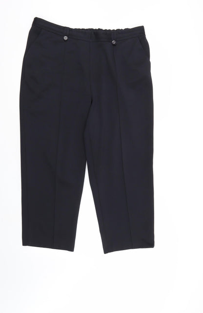 Womens UK Size 16 BM Regular Fit  Black Trousers