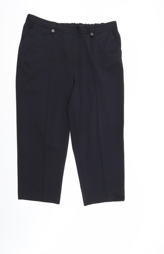 Womens UK Size 16 BM Regular Fit  Black Trousers