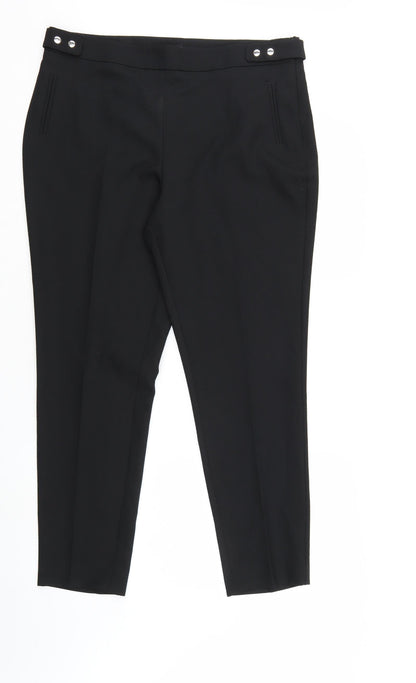 F&F Womens Black   Trousers  Size 14 L27 in