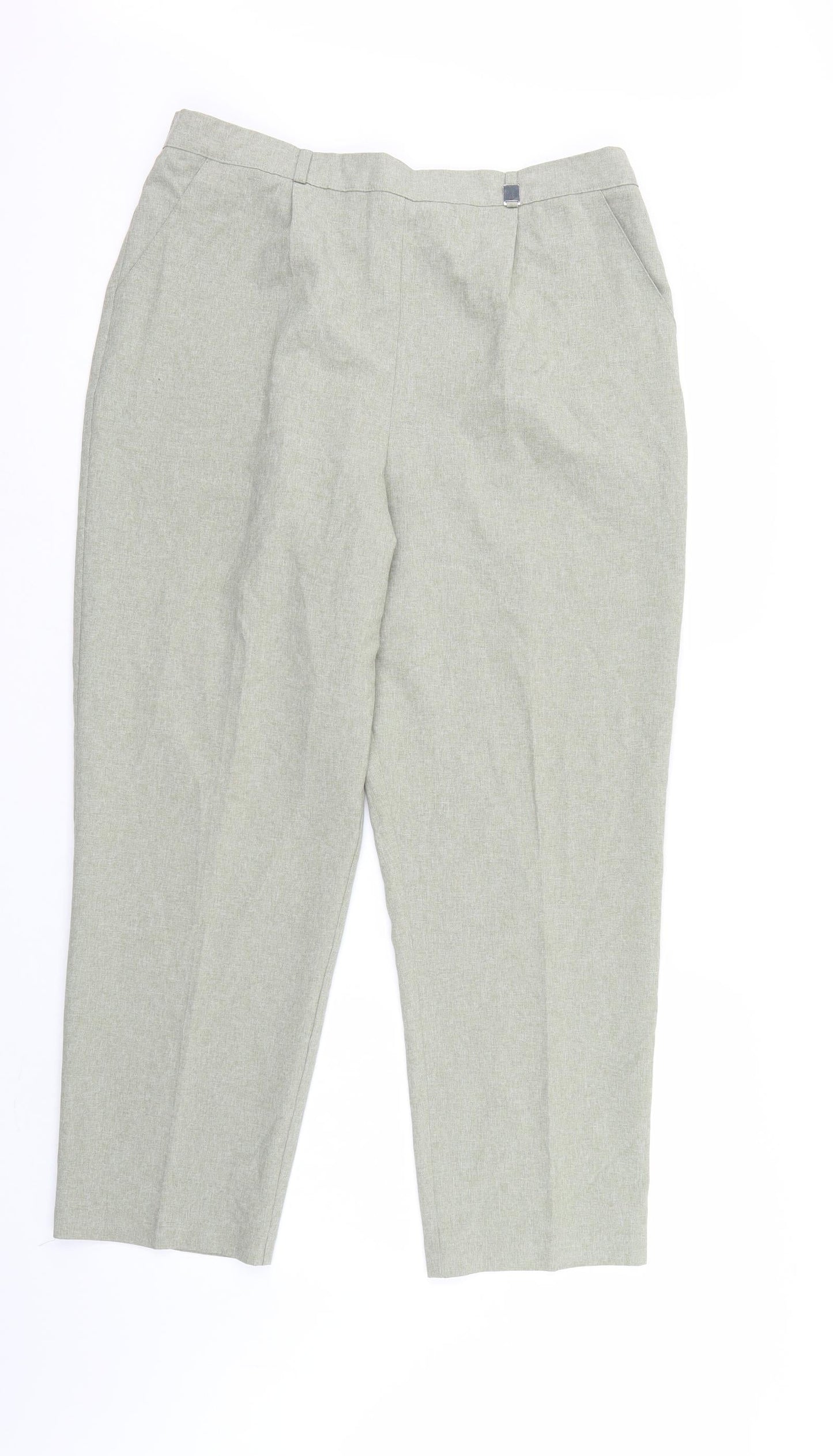Womens UK Size 18 Classic Regular Fit  Green Trousers