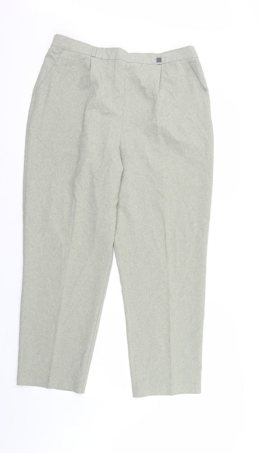 Classic Womens Green   Trousers  Size 18 L26 in - Elastic Waist