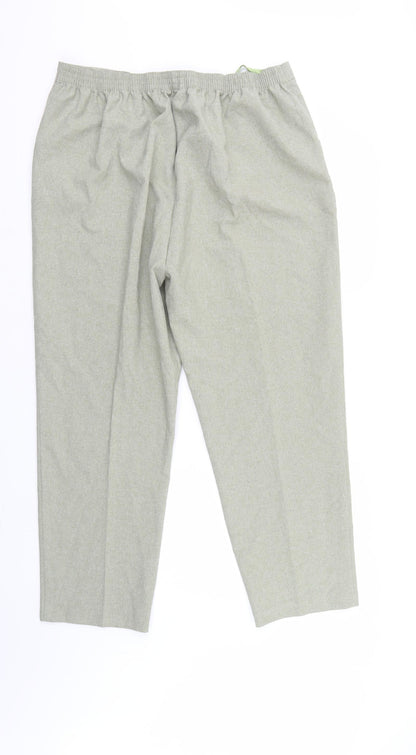 Womens UK Size 18 Classic Regular Fit  Green Trousers
