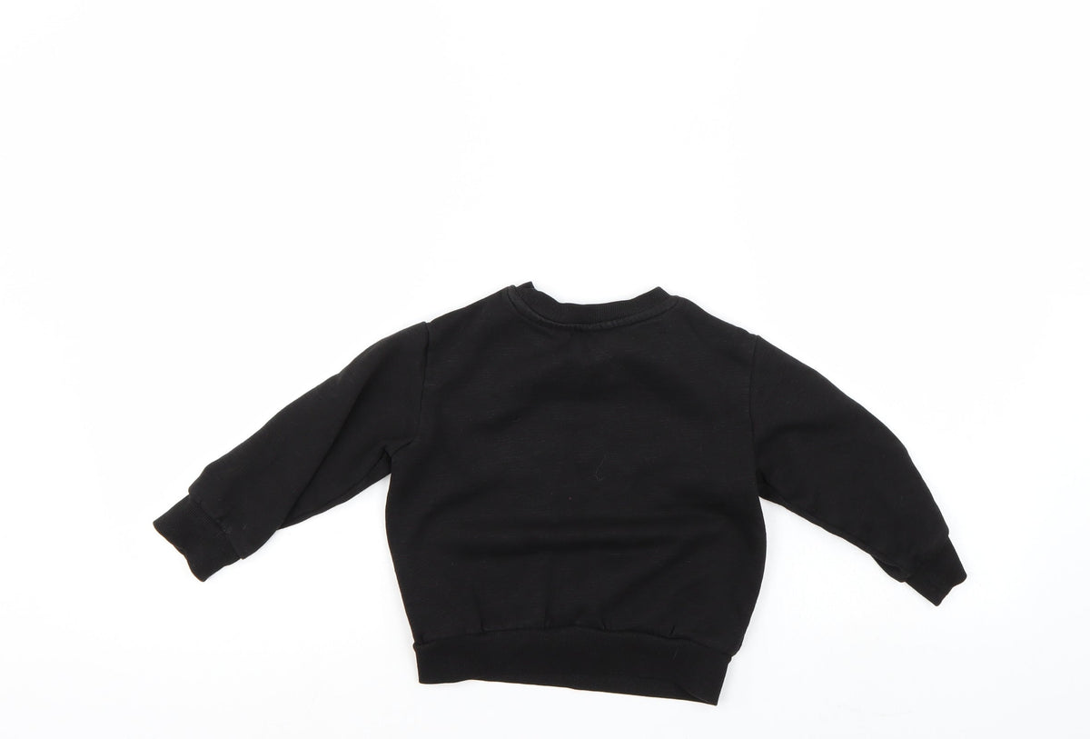 H&M Boys Black   Pullover Sweatshirt Size 3-4 Years