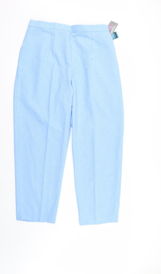 Bodywise Womens Blue   Trousers  Size 20 L27 in - Elastic Waist