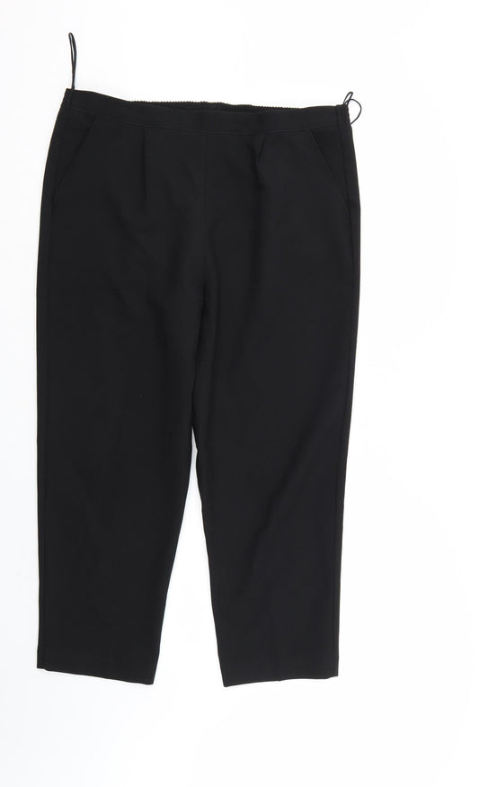 Womens UK Size 14 Sarah Hamilton Regular Fit  Black Trousers