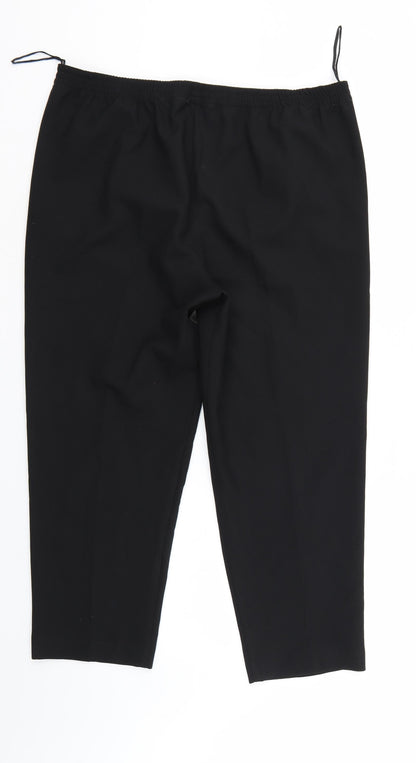 Womens UK Size 14 Sarah Hamilton Regular Fit  Black Trousers