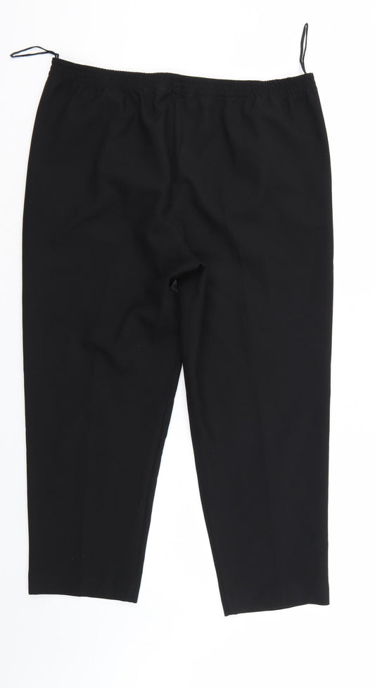 Womens UK Size 14 Sarah Hamilton Regular Fit  Black Trousers
