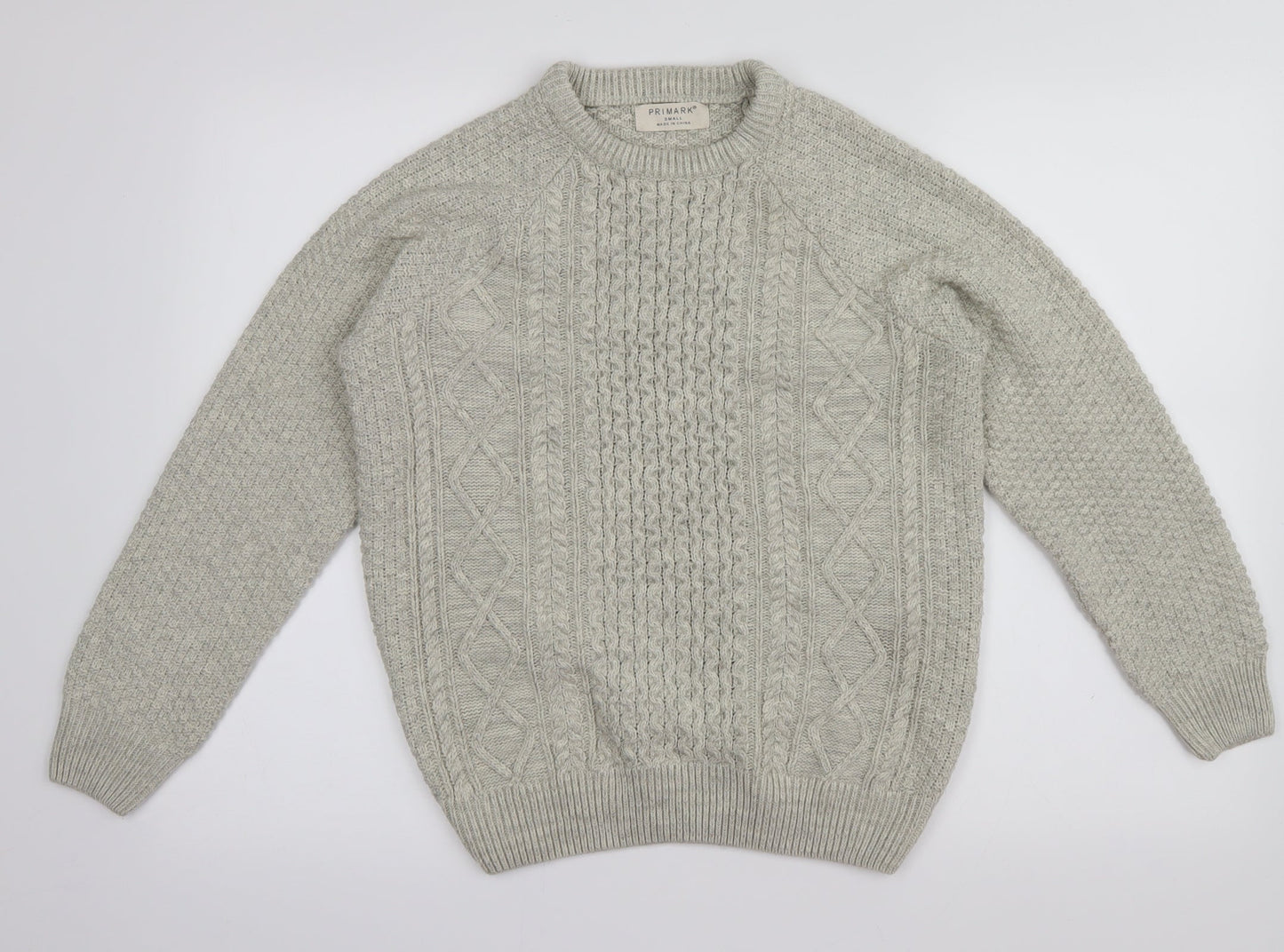 Primark Mens Grey   Pullover Jumper Size S