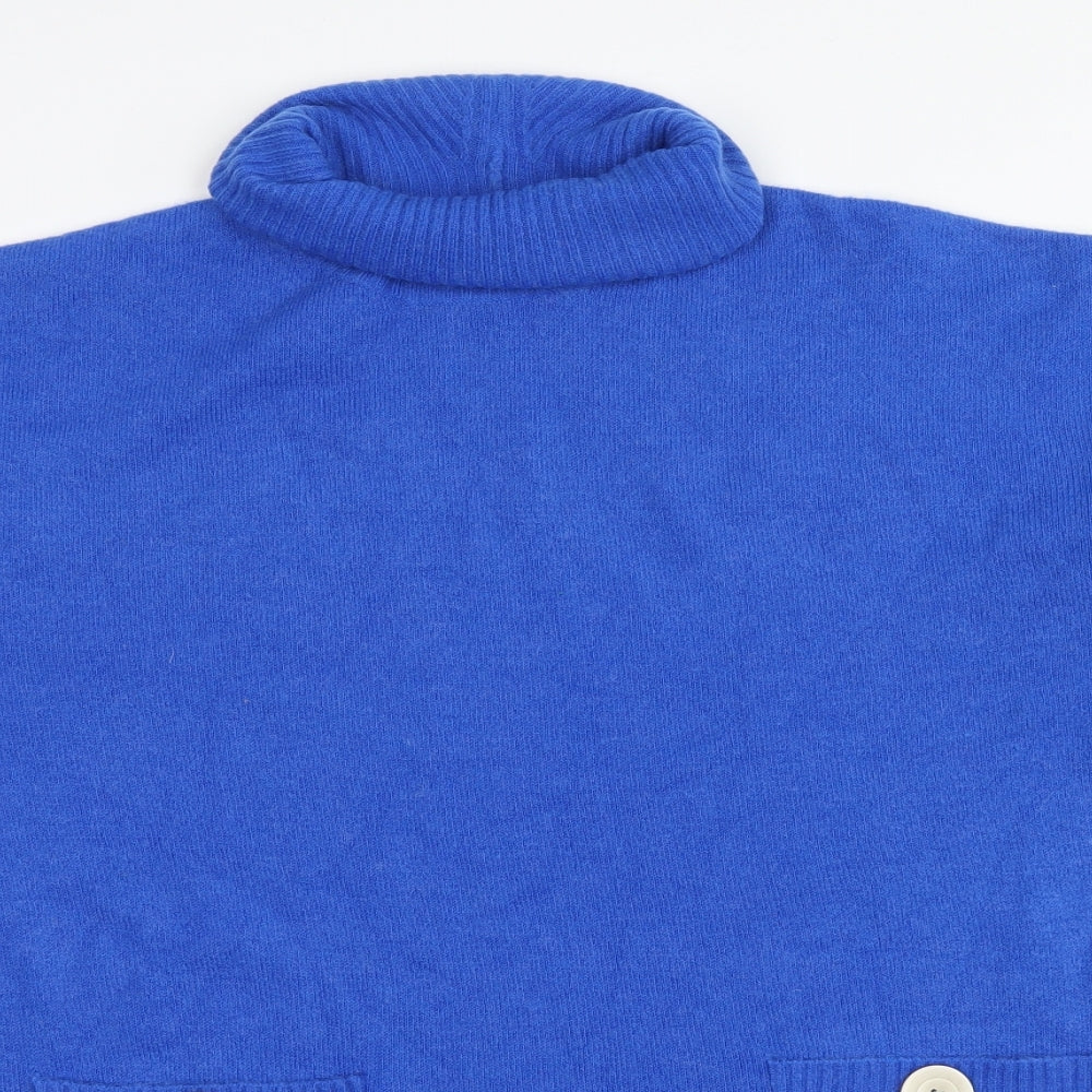 Wallis Womens Blue   Pullover Jumper Size M  - Long Length