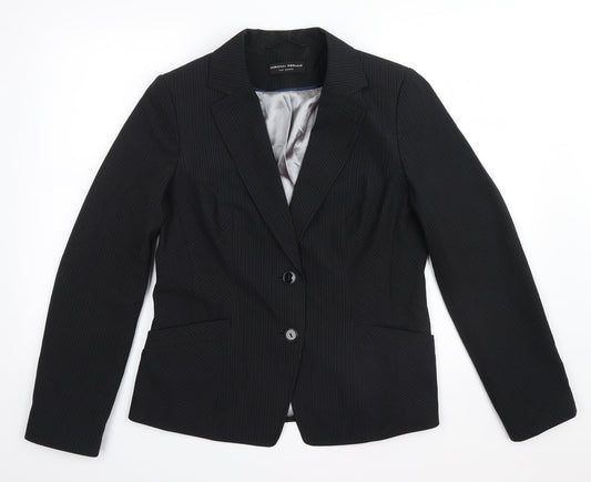 Dorothy Perkins Womens Black   Jacket Suit Jacket Size 14  - pin striped