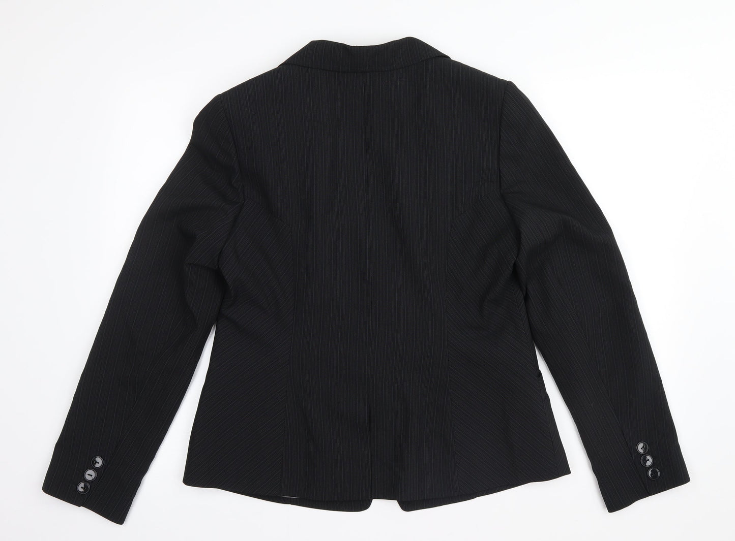 Dorothy Perkins Womens Black   Jacket Suit Jacket Size 14  - pin striped