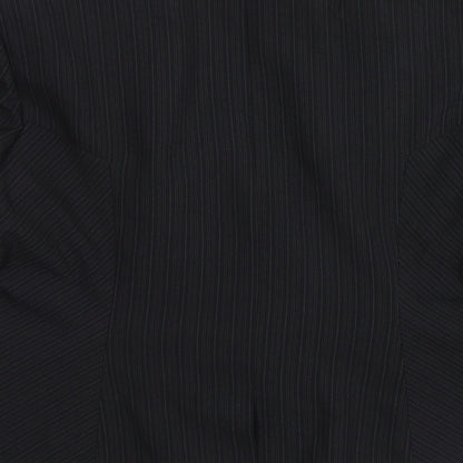 Dorothy Perkins Womens Black   Jacket Suit Jacket Size 14  - pin striped