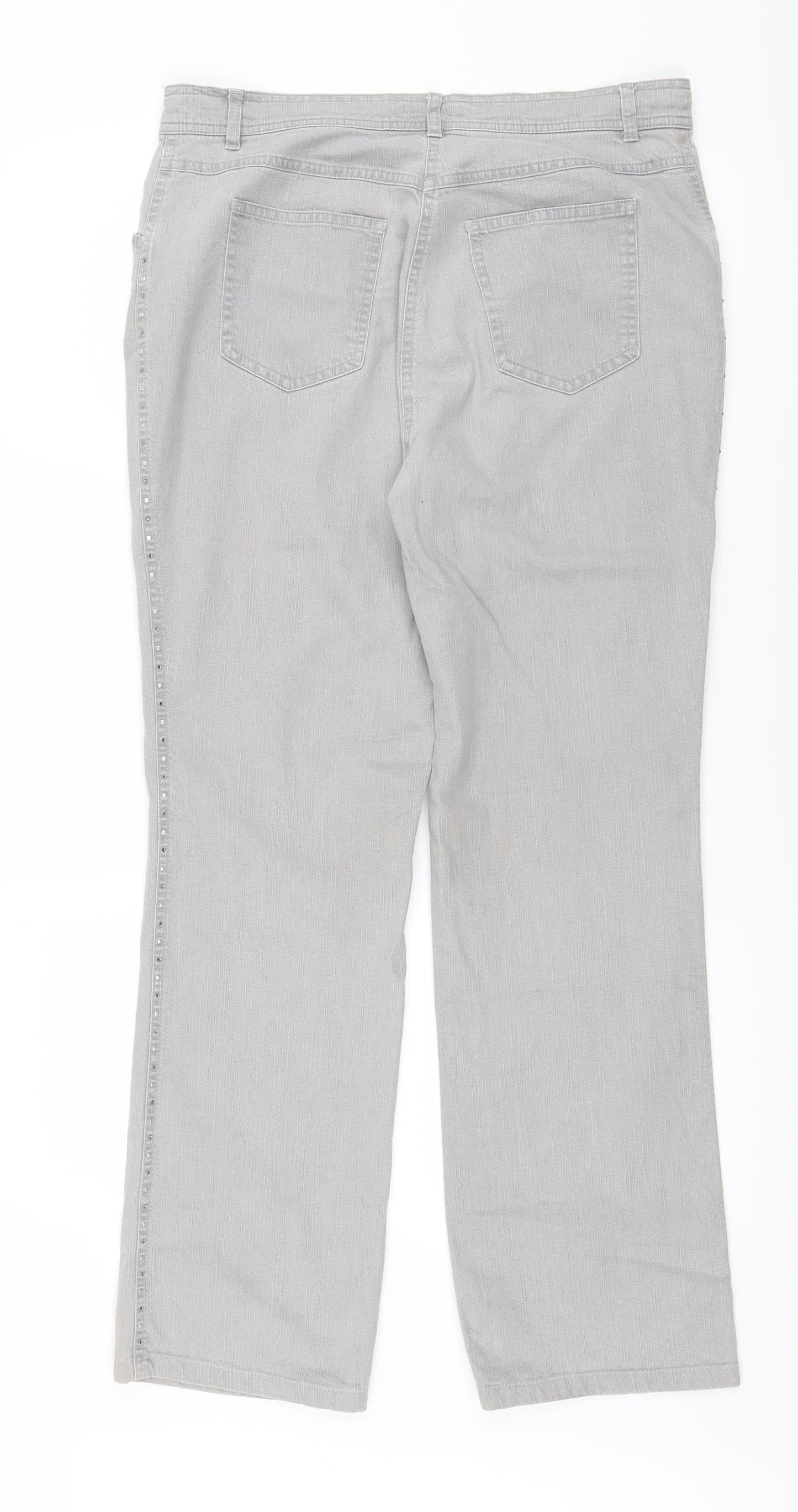 Womens UK Size 31 in Bonita Regular Fit Straight Grey Jeans