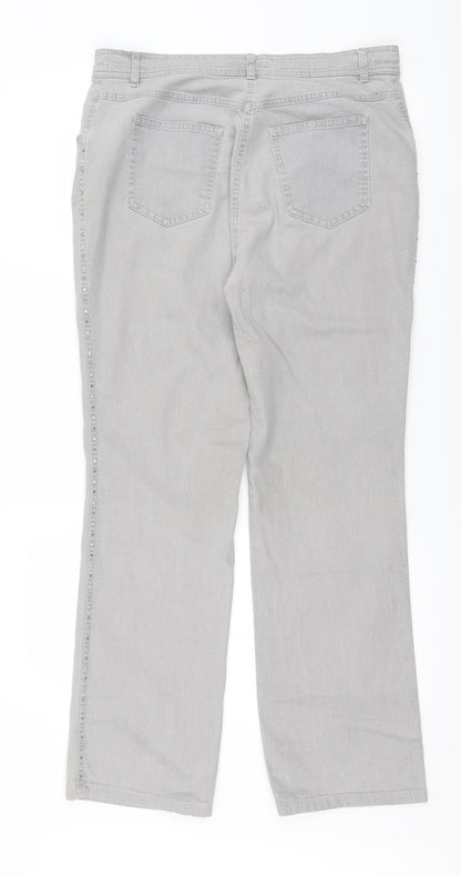 Womens UK Size 31 in Bonita Regular Fit Straight Grey Jeans