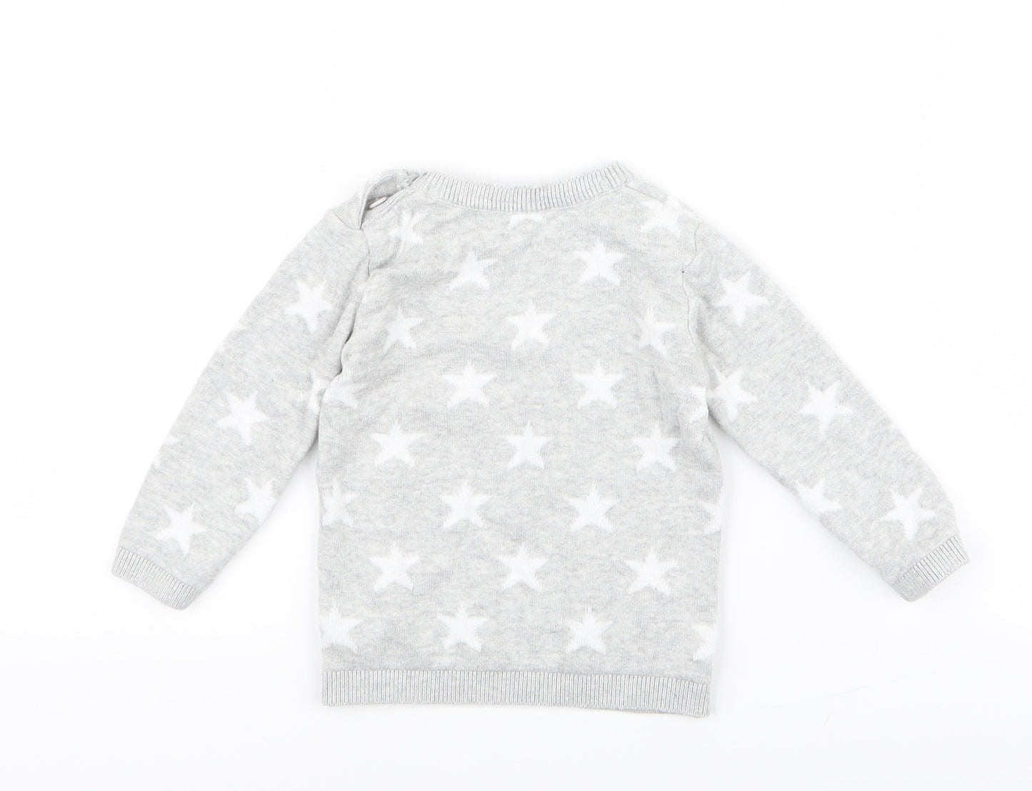 George Baby Grey   Pullover Jumper Size 3-6 Months  - Stars