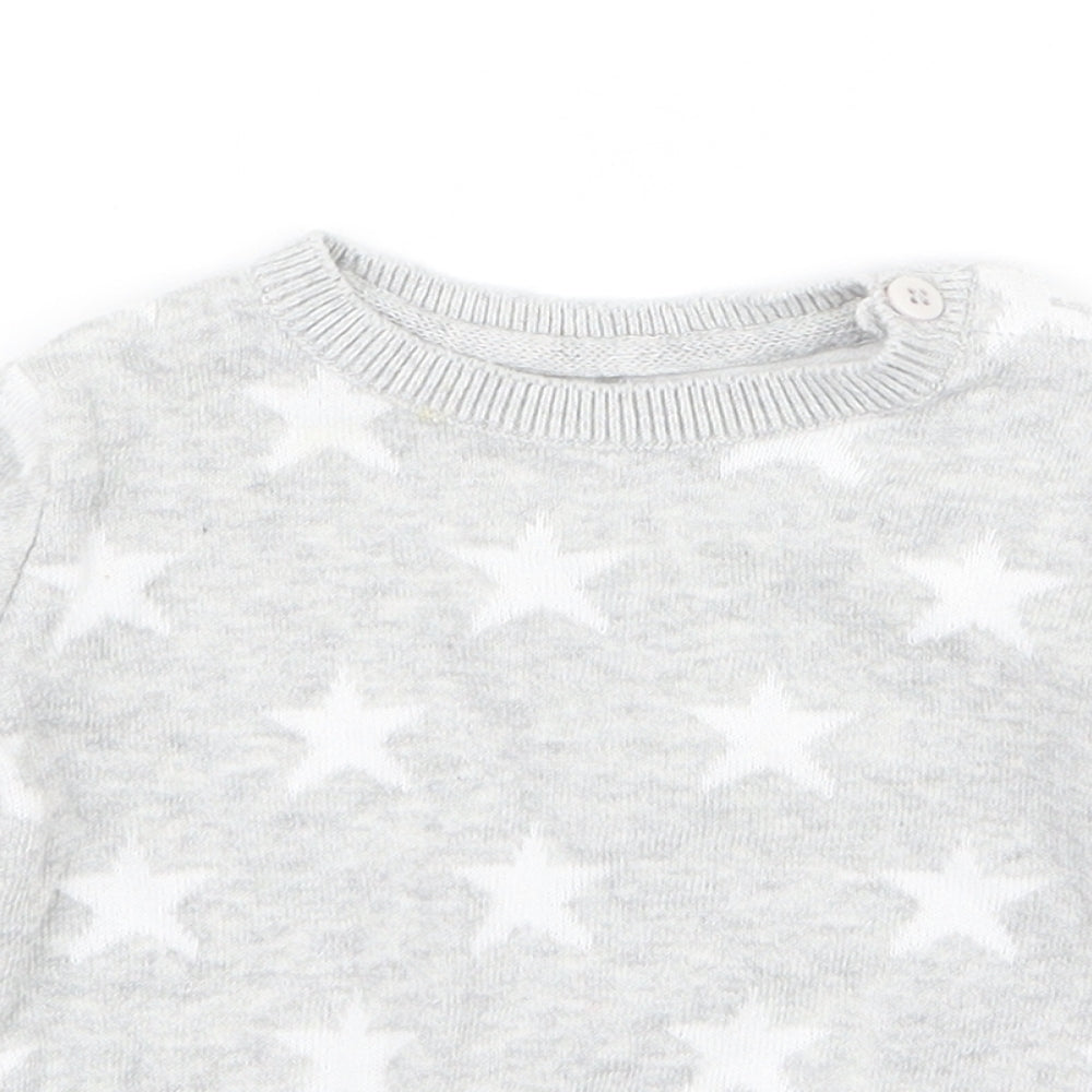 George Baby Grey   Pullover Jumper Size 3-6 Months  - Stars