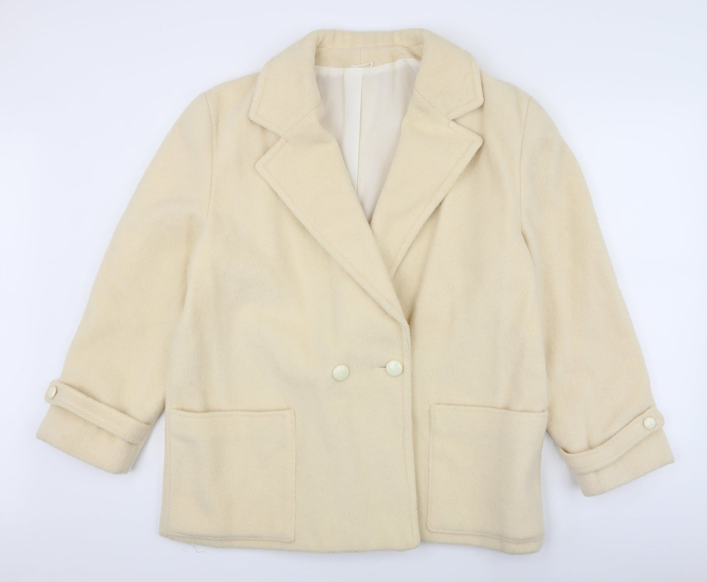 Womens UK Size 18 Preworn Yellow Overcoat