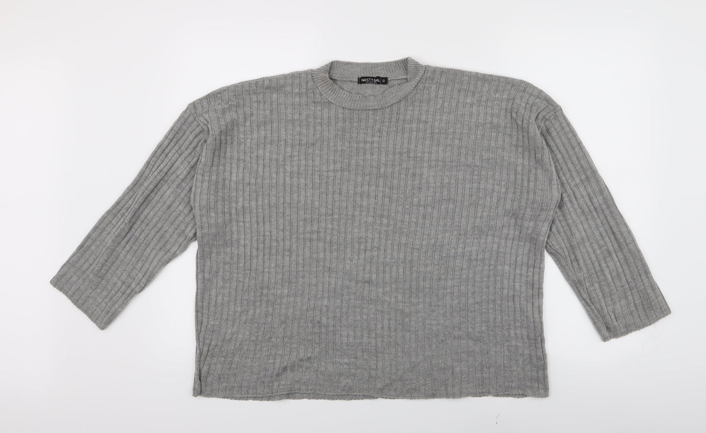 nastygal Womens Grey  Knit Pullover Jumper Size 10