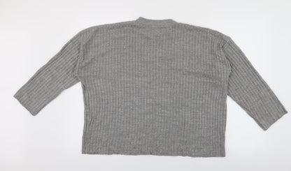 nastygal Womens Grey  Knit Pullover Jumper Size 10