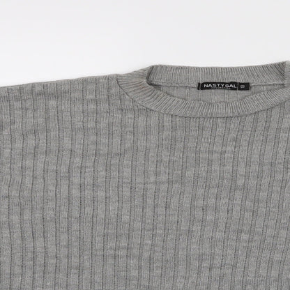 nastygal Womens Grey  Knit Pullover Jumper Size 10