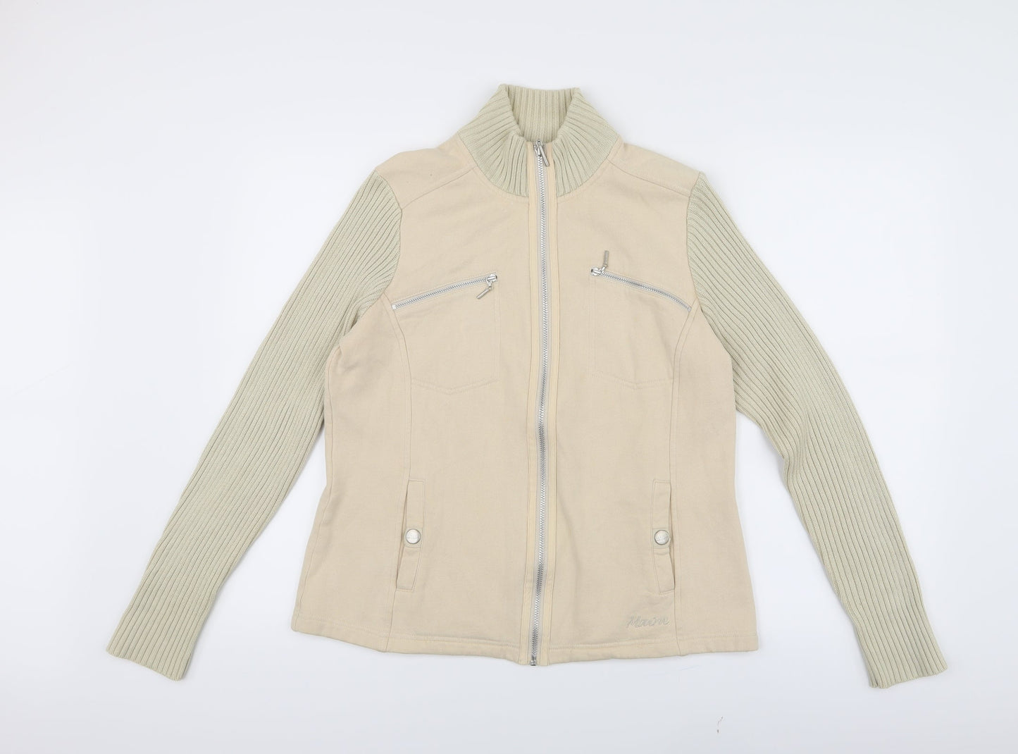 Maine Womens Beige   Cardigan Jumper Size 14