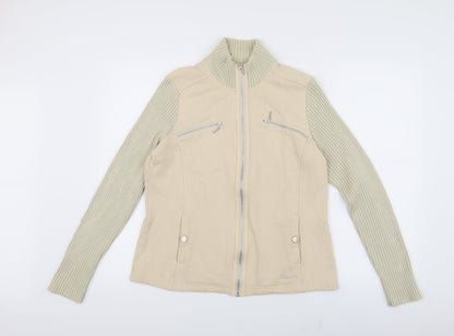 Maine Womens Beige   Cardigan Jumper Size 14