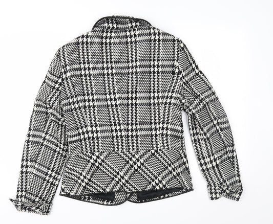 Gerry Weber Womens Black Geometric  Jacket Coat Size 12