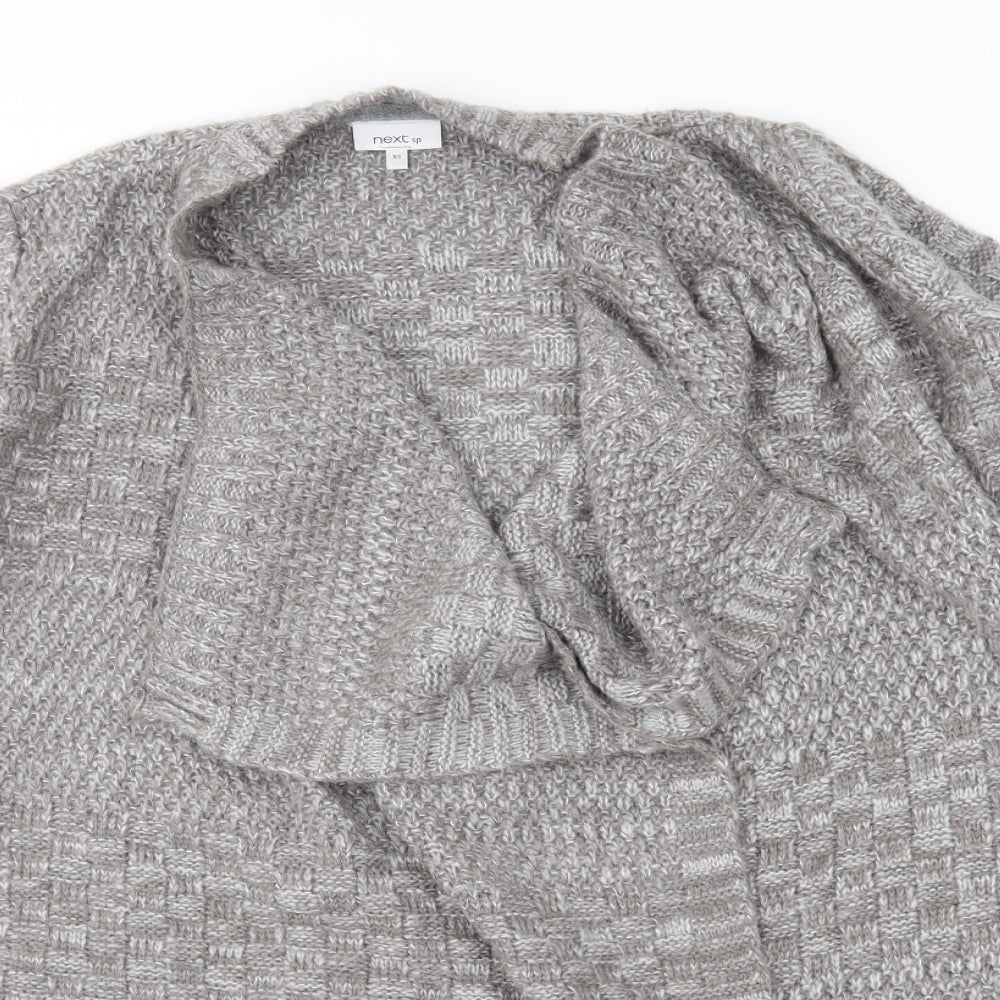 NEXT Womens Brown Geometric Knit Cardigan Jumper Size XS