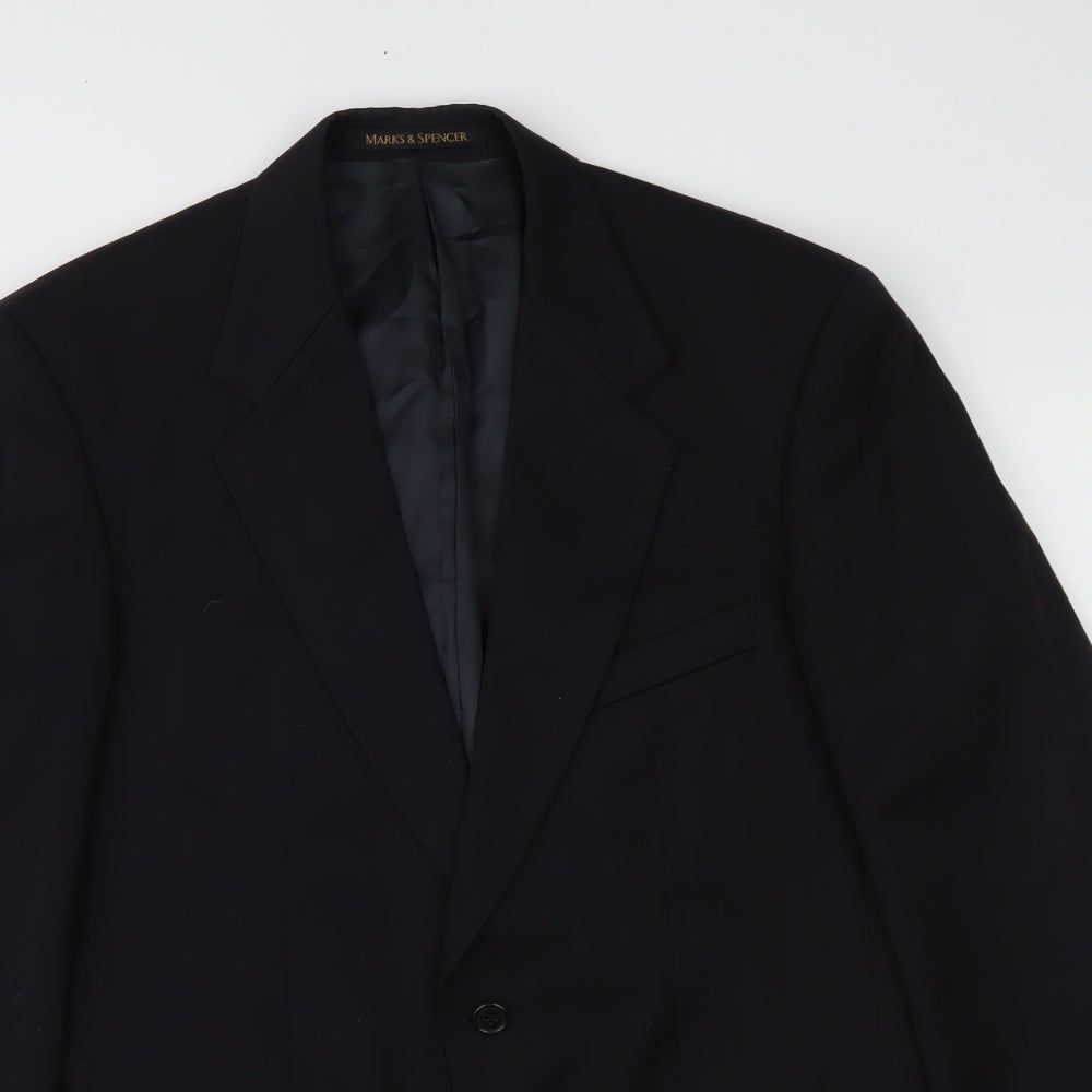 Mens UK Size 40 Marks and Spencer Regular Blue Suit Jacket