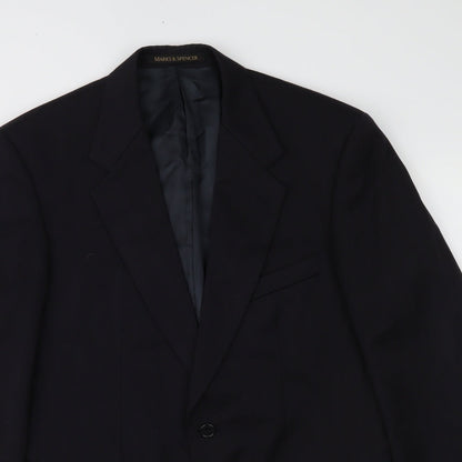 Mens UK Size 40 Marks and Spencer Regular Blue Suit Jacket