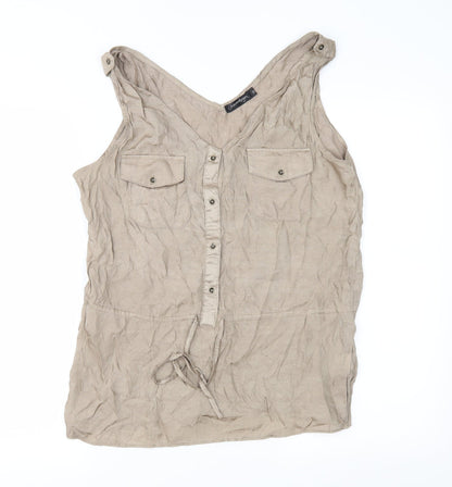 Joanna Morgan Womens Brown   Basic Blouse Size 12