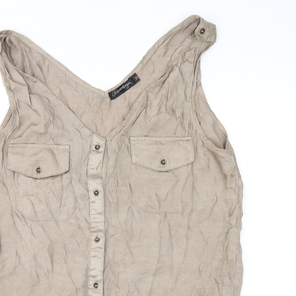 Joanna Morgan Womens Brown   Basic Blouse Size 12