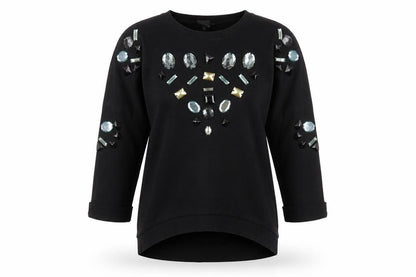 Topshop Womens Black   Pullover Sweatshirt Size 6