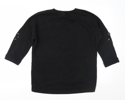 Topshop Womens Black   Pullover Sweatshirt Size 6