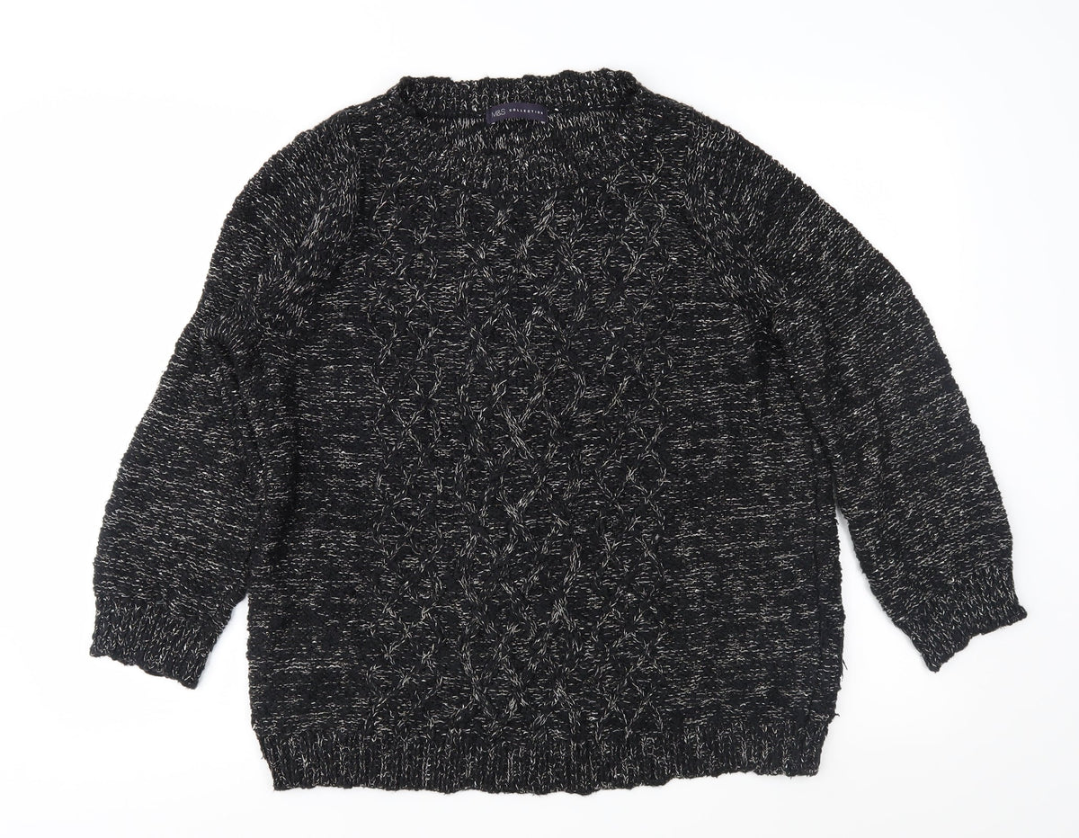 Marks & Spencer Womens Black  Knit Pullover Jumper Size 10