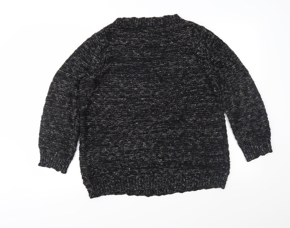 Marks & Spencer Womens Black  Knit Pullover Jumper Size 10