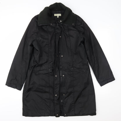 Alibi Womens Black   Overcoat Coat Size 14