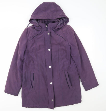 Womens UK Size S Anna Rose Purple Overcoat