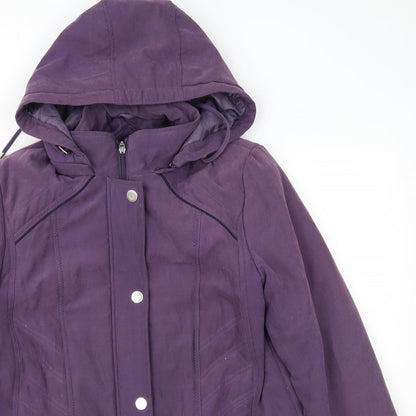 Womens UK Size S Anna Rose Purple Overcoat