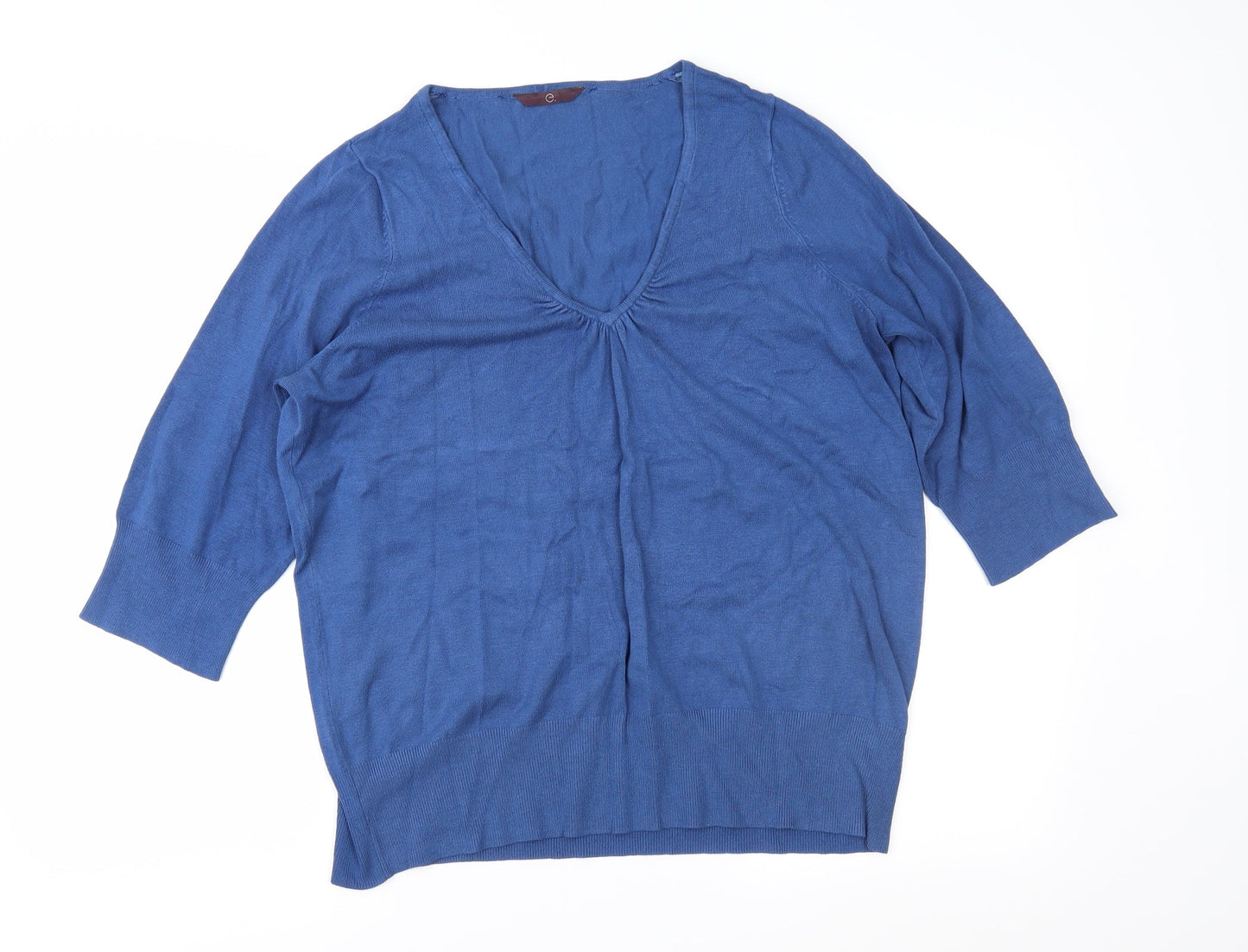 Evans Womens Blue  Knit Pullover Jumper Size 20
