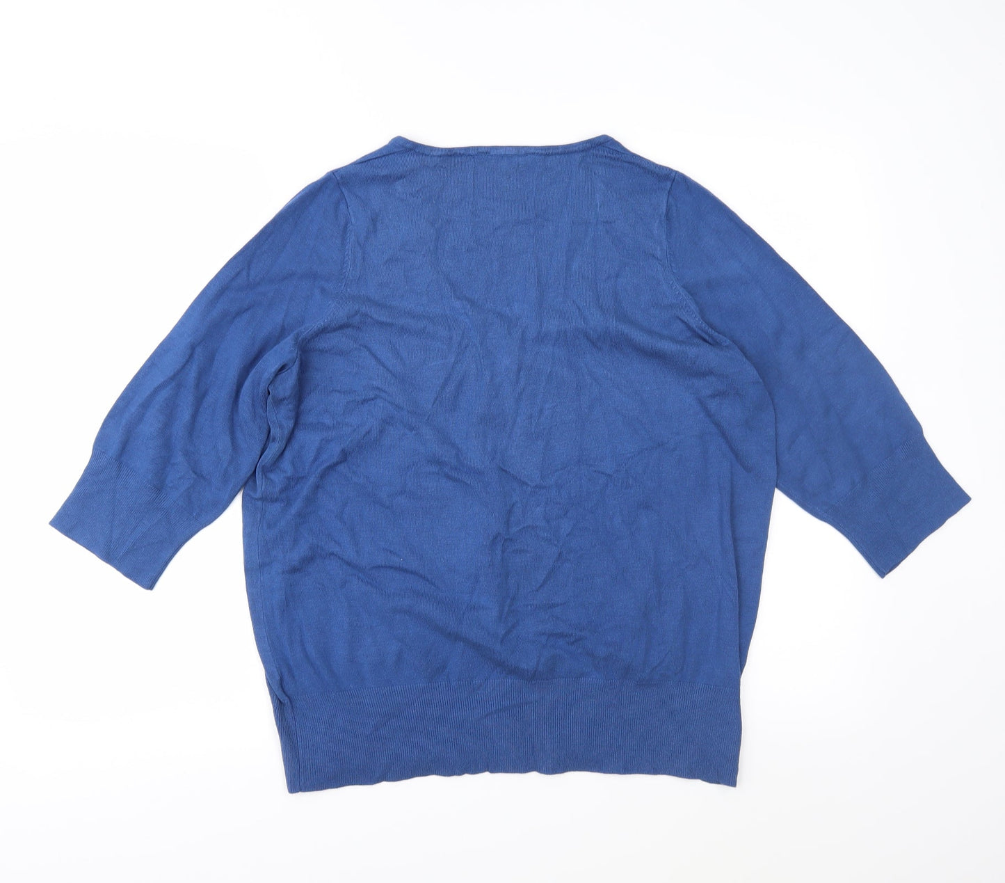Evans Womens Blue  Knit Pullover Jumper Size 20