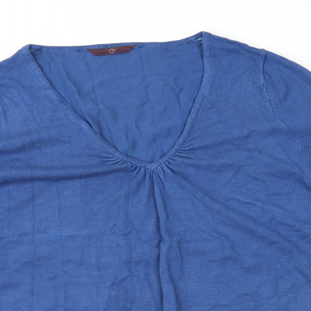 Evans Womens Blue  Knit Pullover Jumper Size 20