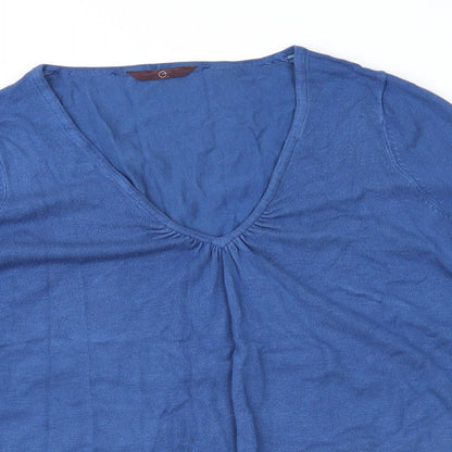 Evans Womens Blue  Knit Pullover Jumper Size 20