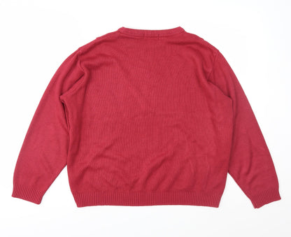 Merry Gold Womens Pink  Knit Pullover Jumper Size L