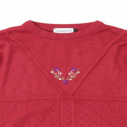Merry Gold Womens Pink  Knit Pullover Jumper Size L